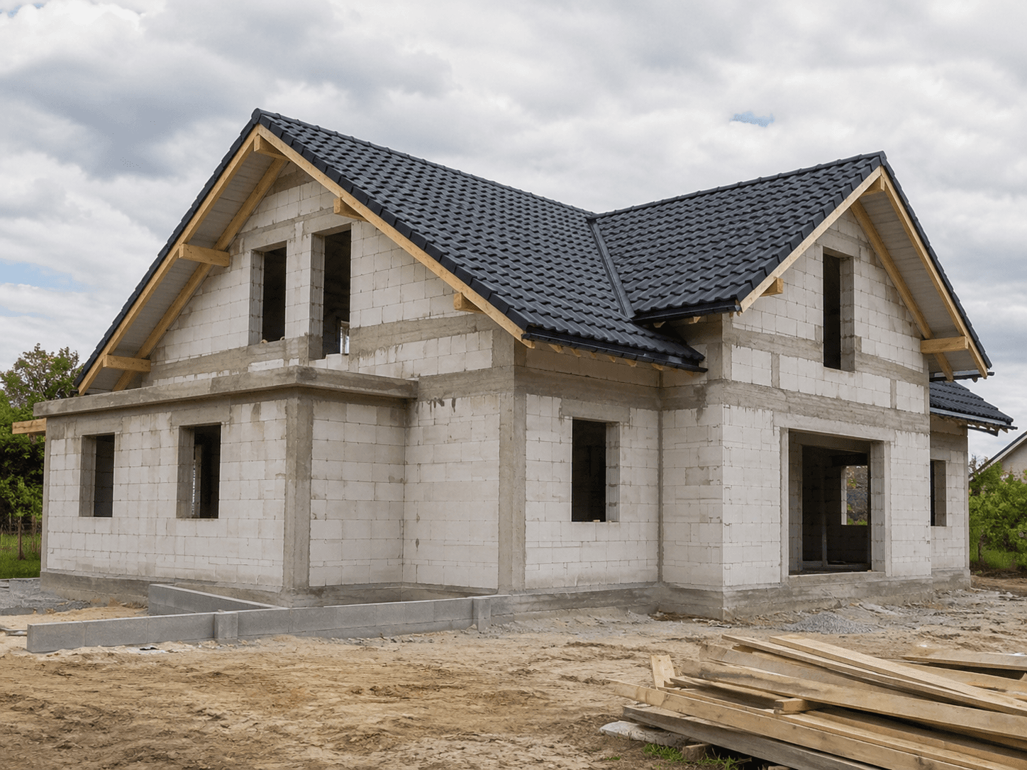 Beton- oder Schalsteinhaus